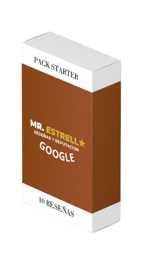 Pack Starter 10 reseñas Google My Business 39 euros caja bronce