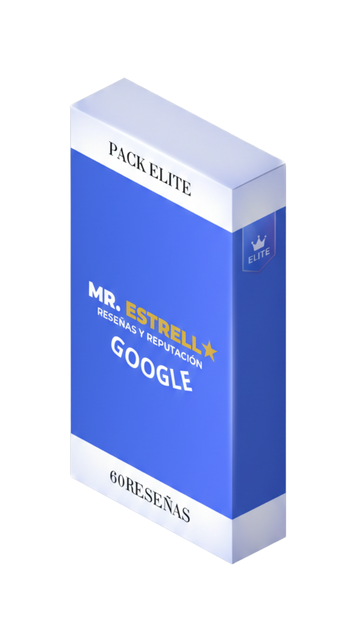 Pack Elite 60 reseñas Google premium 199 euros caja diamante azul